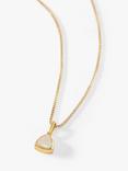 Edge of Ember Triangle Birthstone Pendant Necklace, June Moonstone