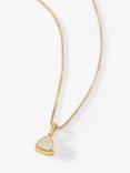 Edge of Ember Triangle Gemstone Pendant Necklace, June Moonstone