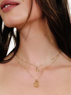 Edge of Ember Triangle Birthstone Pendant Necklace - view 2, June Moonstone