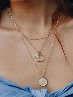 Edge of Ember Triangle Birthstone Pendant Necklace - view 2, August Peridot