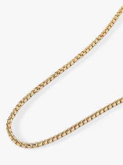 Edge of Ember Chunky Box Chain Necklace, Yellow Gold