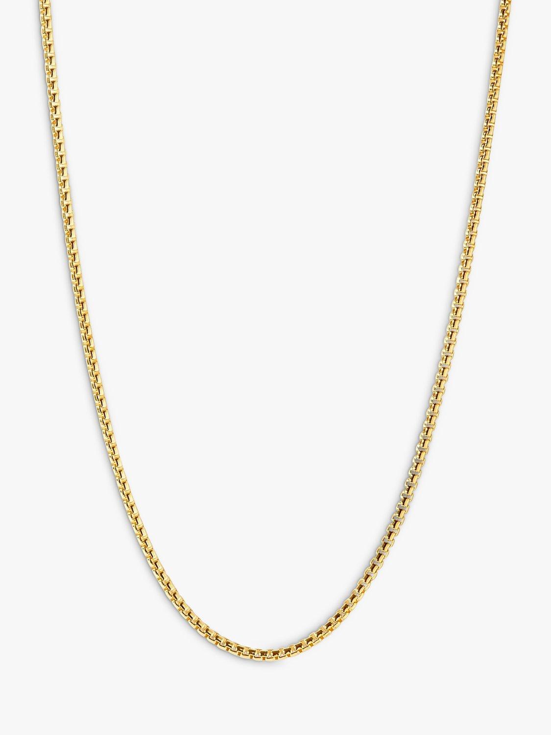 Product image 5 of 6, which shows Edge of Ember Chunky Box Chain Necklace, Yellow Gold