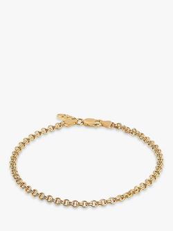Edge of Ember Rolo Chain Bracelet, Yellow Gold, Yellow Gold