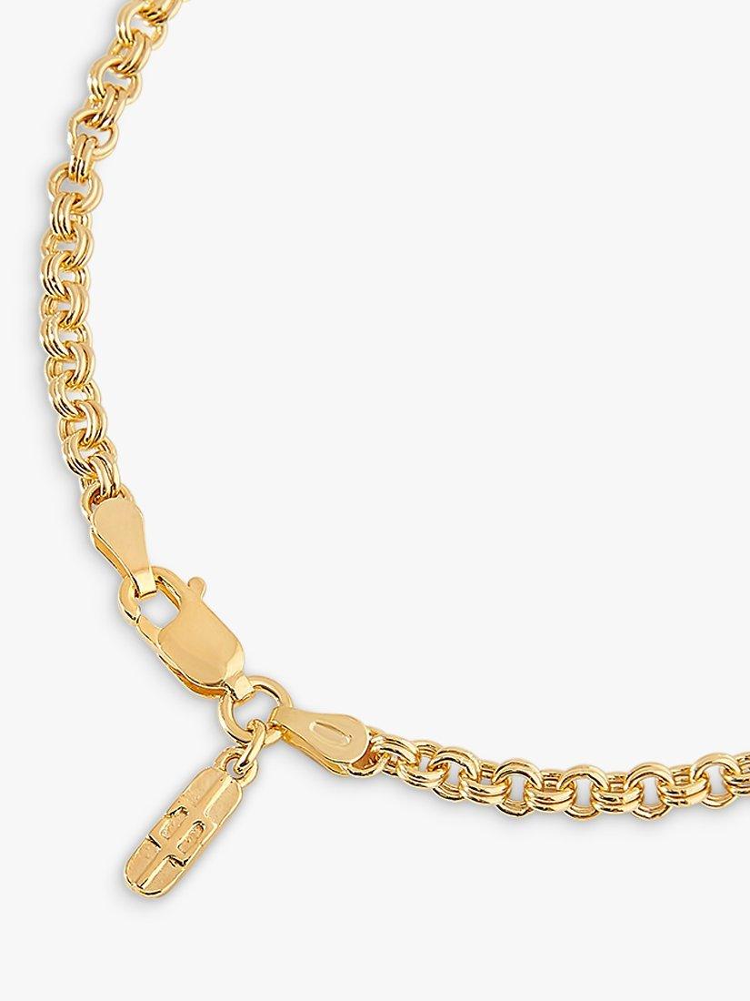 Edge of Ember Rolo Chain Bracelet, Yellow Gold