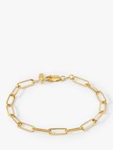 Edge of Ember Chunky Paperclip Chain Bracelet, Yellow Gold