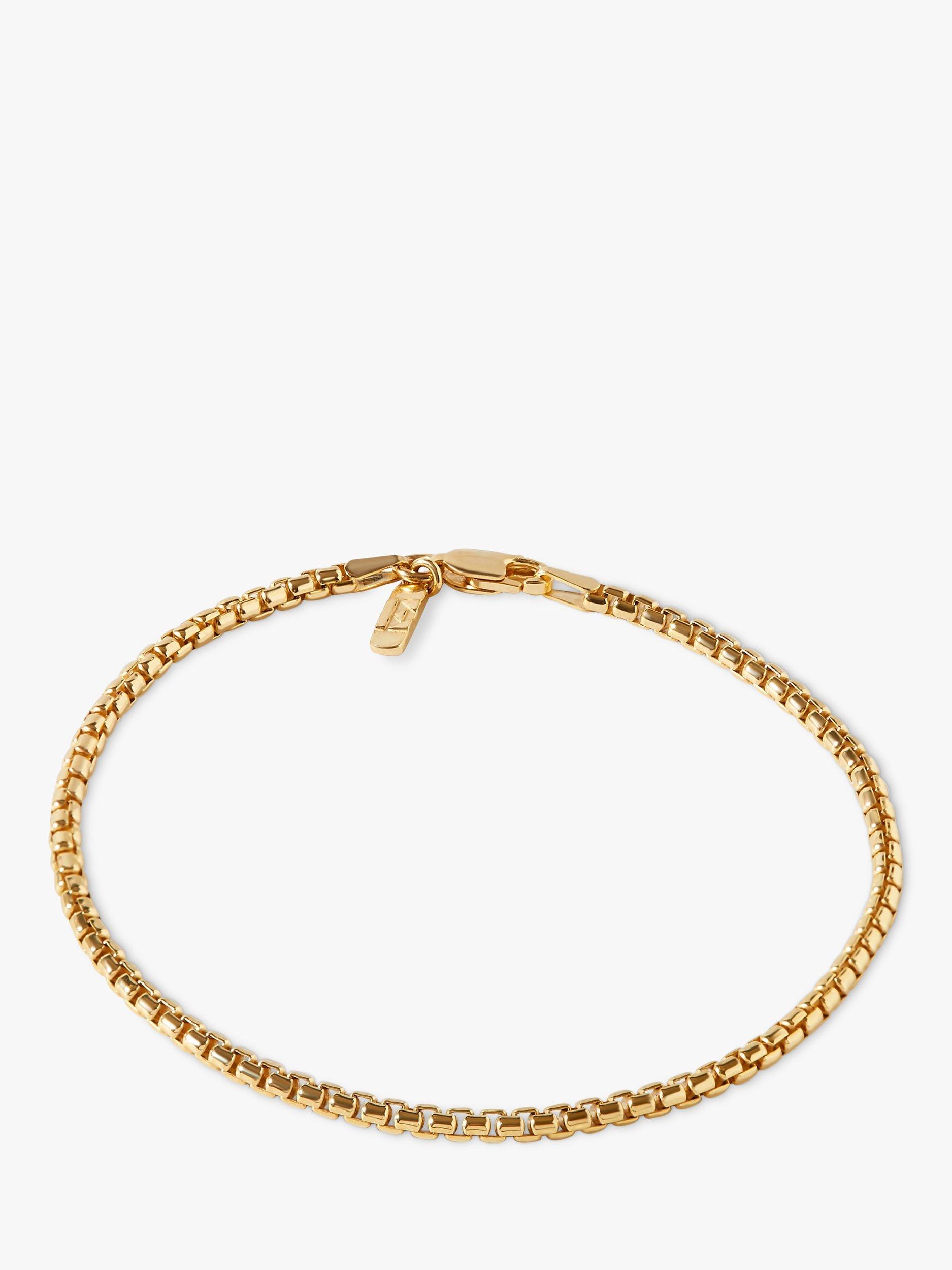 Product image 1 of 5, which shows Edge of Ember Chunky Box Chain Bracelet, Yellow Gold
