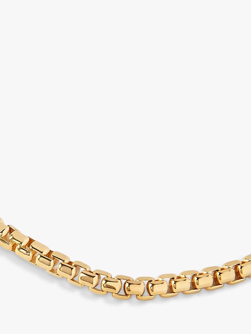 Product image 3 of 5, which shows Edge of Ember Chunky Box Chain Bracelet, Yellow Gold