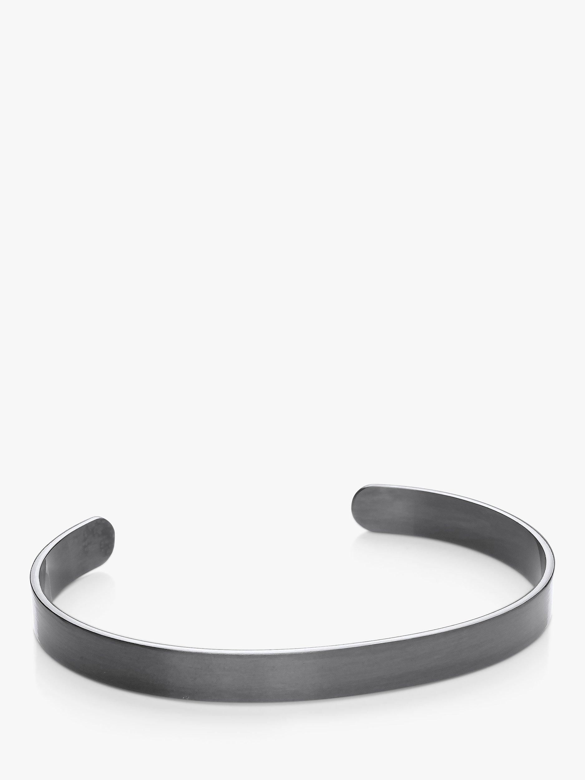 Product image 1 of 3, which shows BARTLETT LONDON Men's Polished Cuff, Gunmetal