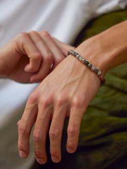 BARTLETT LONDON Men's Tourmaline Beaded Bracelet, Multi - view 2, Multi