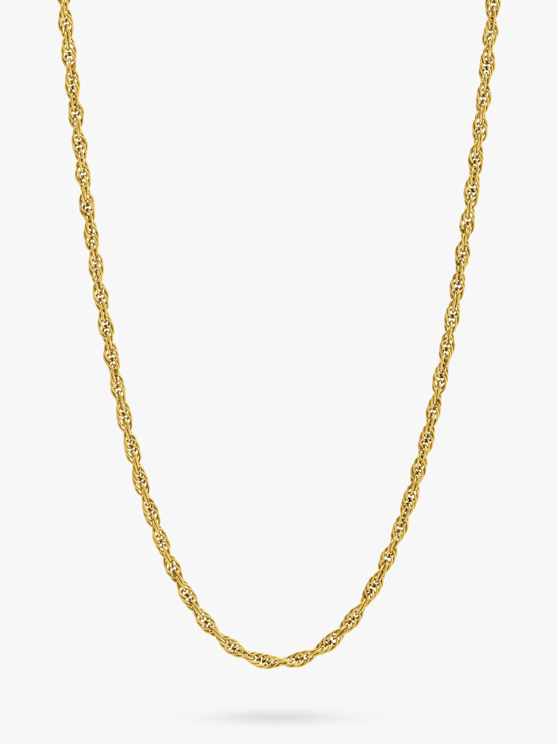 Product image 2 of 4, which shows BARTLETT LONDON Men's Rope Chain Necklace, Gold