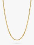 BARTLETT LONDON Men's Box Chain Necklace, Gold