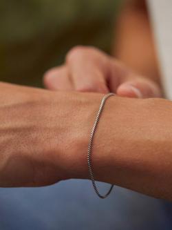 BARTLETT LONDON Men's Box Chain Bracelet - view 2, Silver