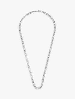 BARTLETT LONDON Men's Figaro Chain Necklace, Silver