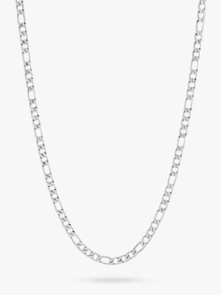BARTLETT LONDON Men's Figaro Chain Necklace - view 2, Silver