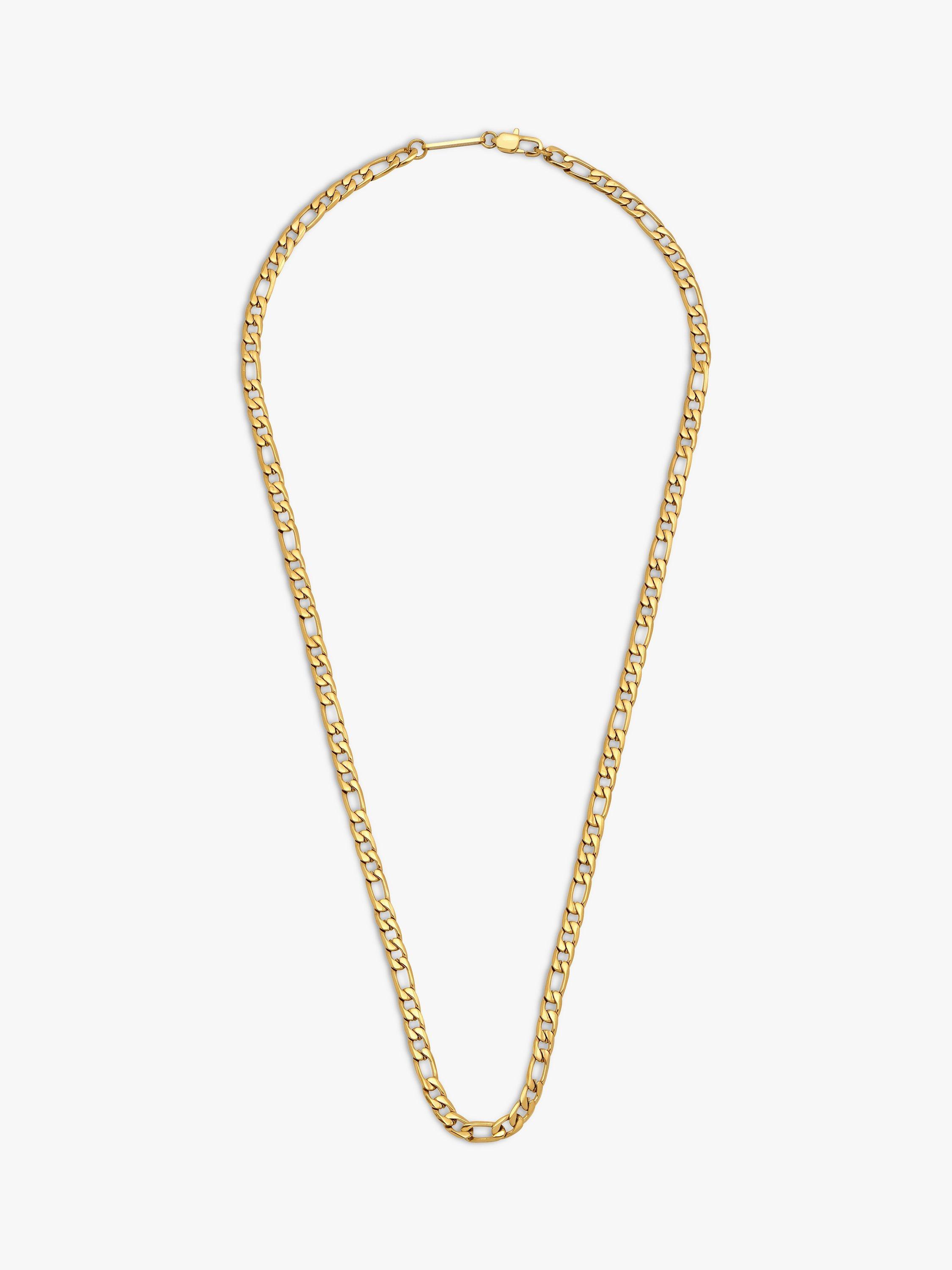 Product image 1 of 4, which shows BARTLETT LONDON Men's Figaro Chain Necklace, Gold