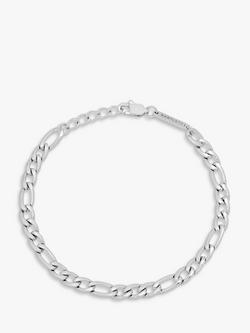 BARTLETT LONDON Men's Figaro Chain Bracelet, Silver