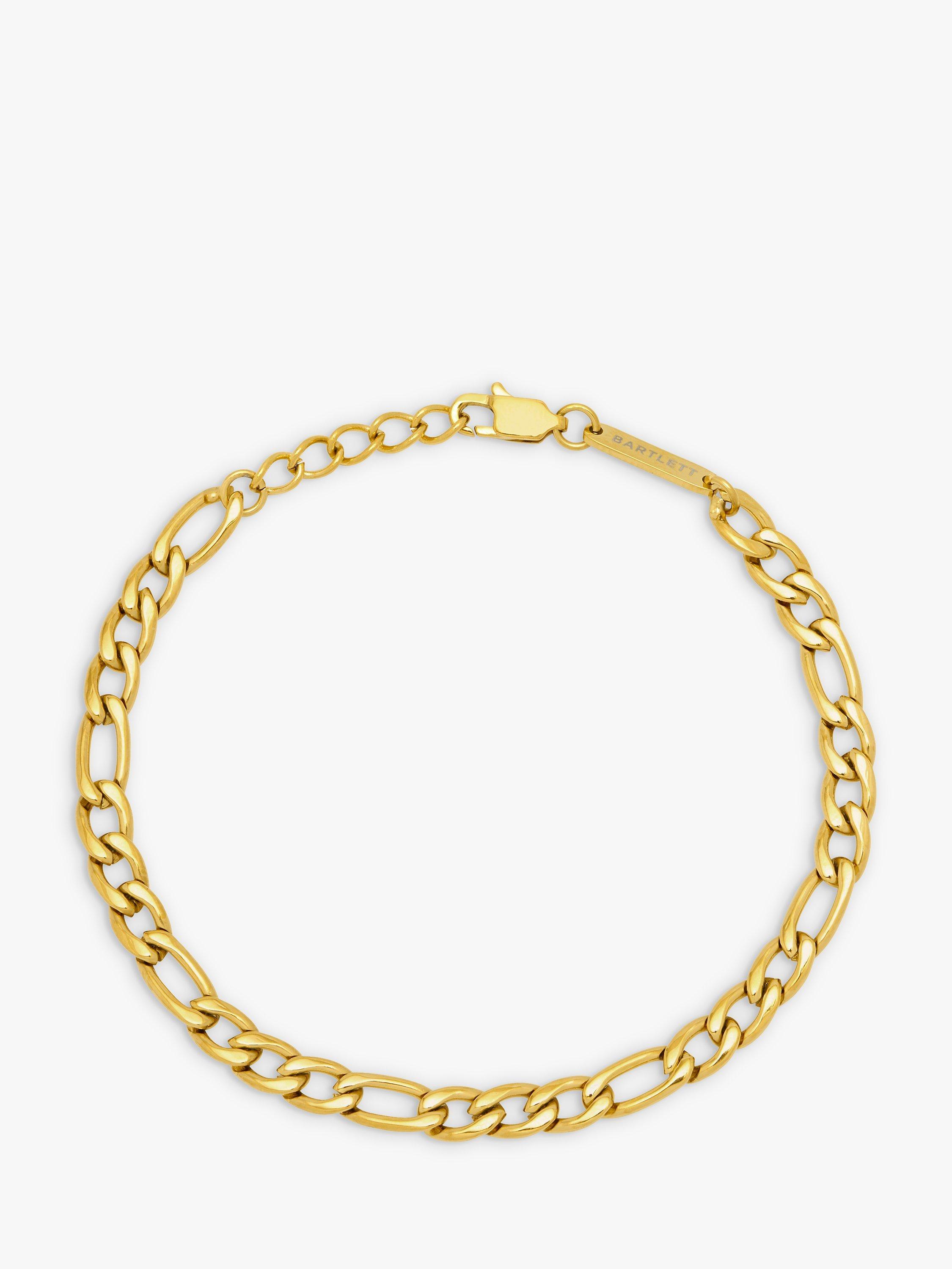 Product image 1 of 3, which shows BARTLETT LONDON Men's Figaro Chain Bracelet, Gold