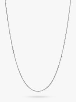 BARTLETT LONDON Men's Slim Box Chain Necklace - view 2, Silver