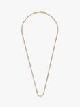 BARTLETT LONDON Men's Slim Box Chain Necklace, Gold