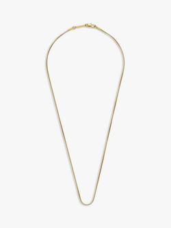 BARTLETT LONDON Men's Slim Box Chain Necklace, Gold