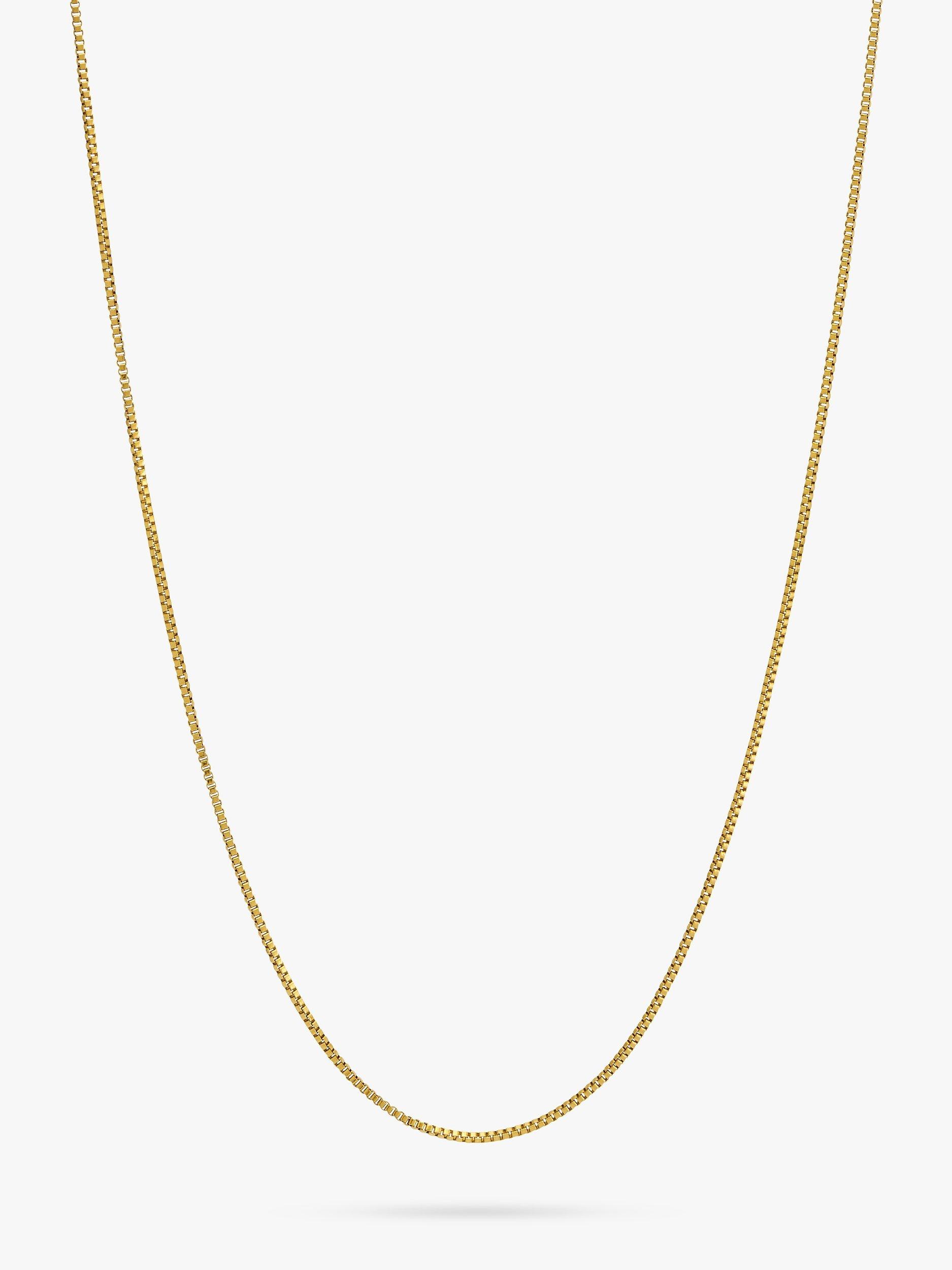 Product image 2 of 4, which shows BARTLETT LONDON Men's Slim Box Chain Necklace, Gold