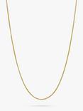 BARTLETT LONDON Men's Slim Box Chain Necklace, Gold