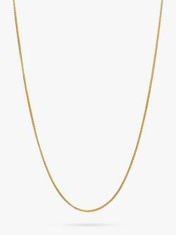 BARTLETT LONDON Men's Slim Box Chain Necklace - view 2, Gold