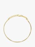 BARTLETT LONDON Men's Thin Box Chain Bracelet, Gold