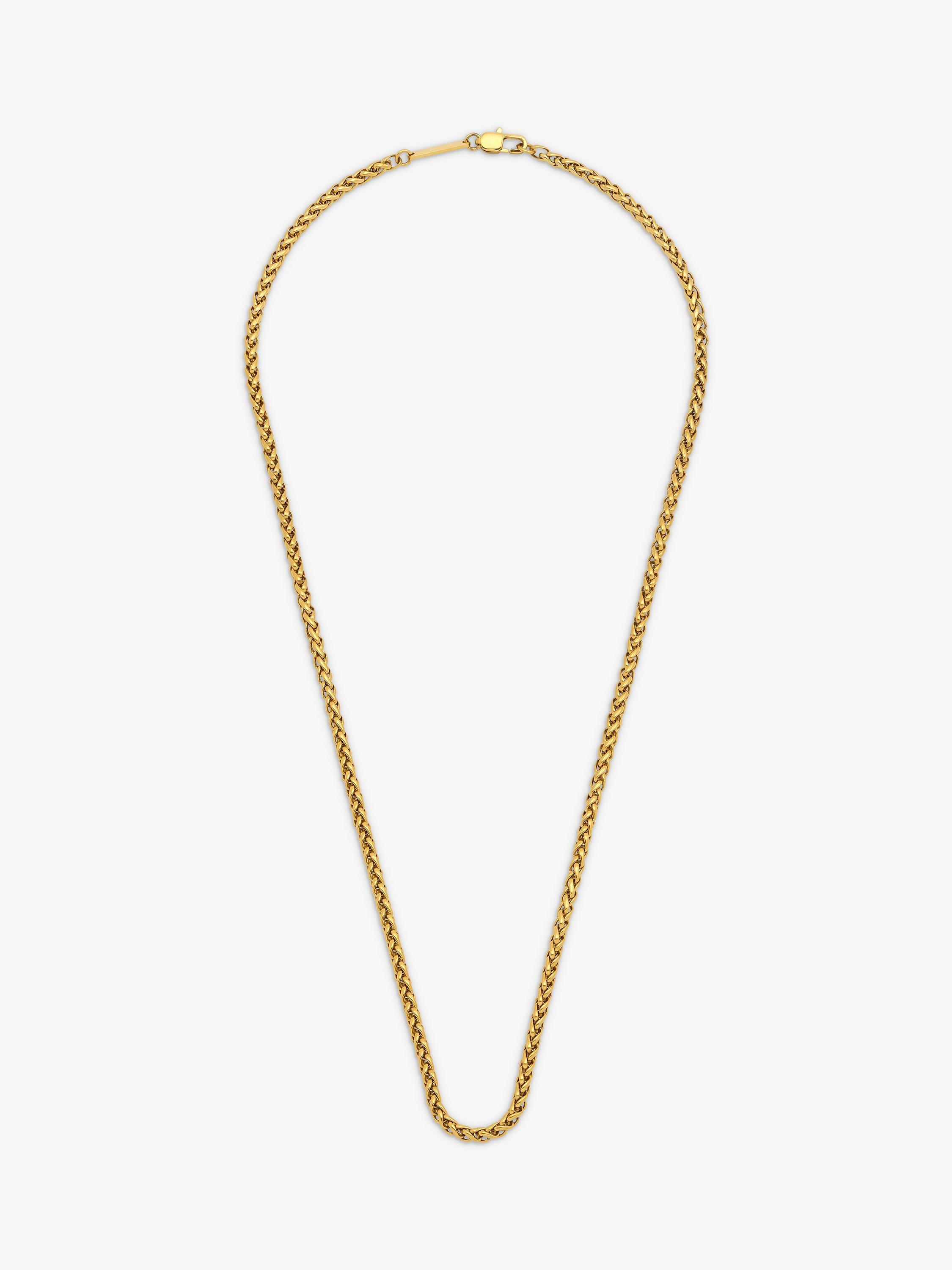 Product image 1 of 4, which shows BARTLETT LONDON Men's Spiga Chain Necklace, Gold