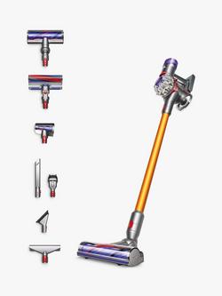 Dyson V8 Absolute Cordless Vacuum Cleaner, Silver/Yellow, Nickel/Black