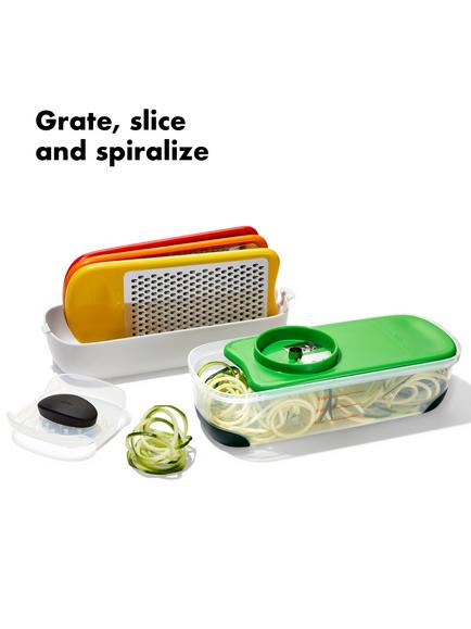 OXO 3-in-1 Spiralizer Grater & Slicer Set - view 2, Multi