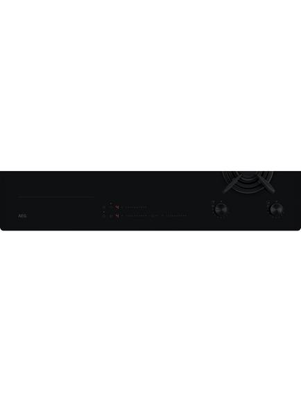 AEG HDB95623NB Gas and Induction Hob, Stainless Steel - view 2, Stainless Steel