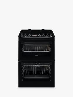 Zanussi ZCV69360BA Electric Ceramic Hob Cooker, Black, Black