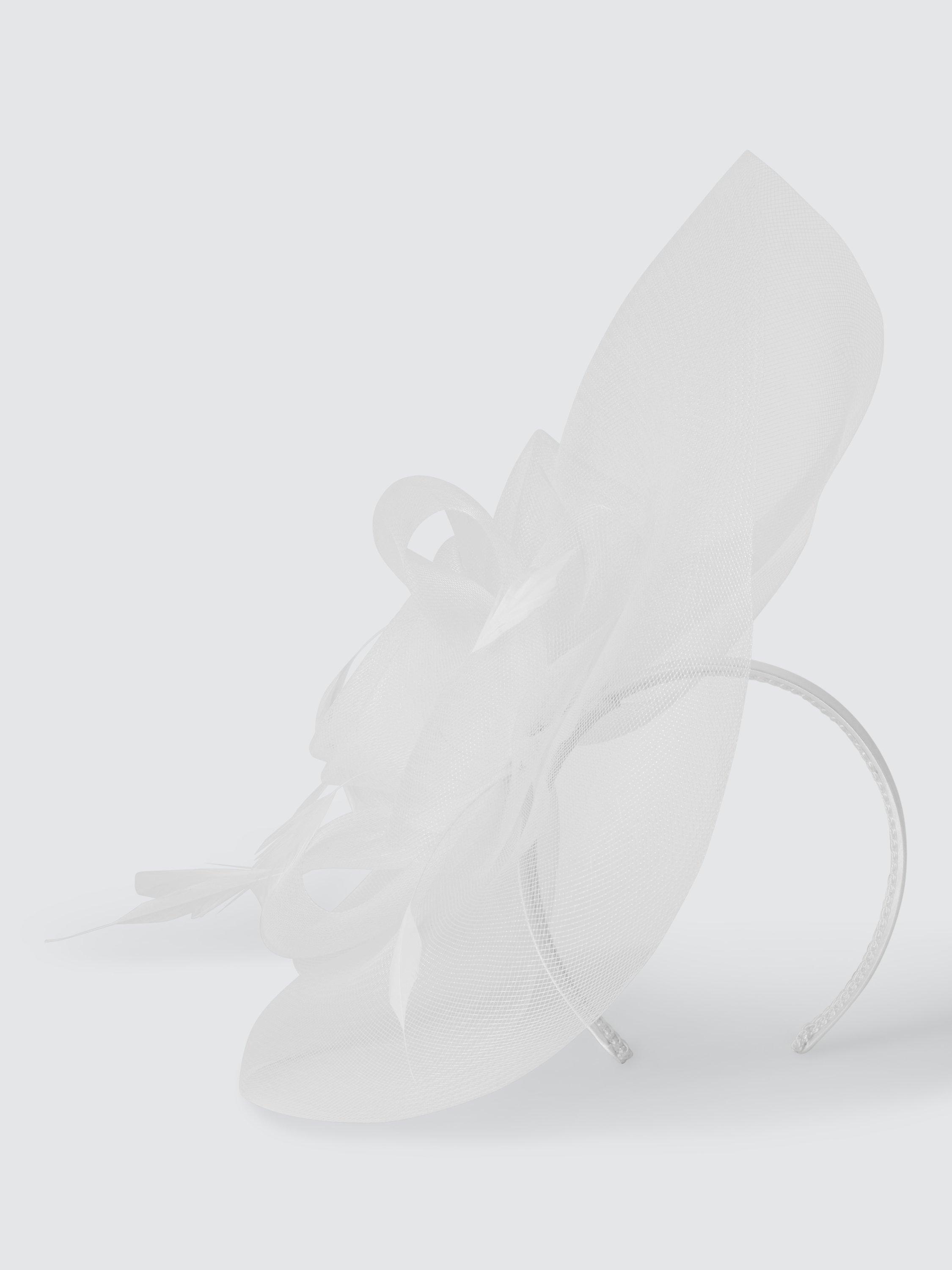 Product image 2 of 4, which shows John Lewis Rosie Fascinator, Ivory