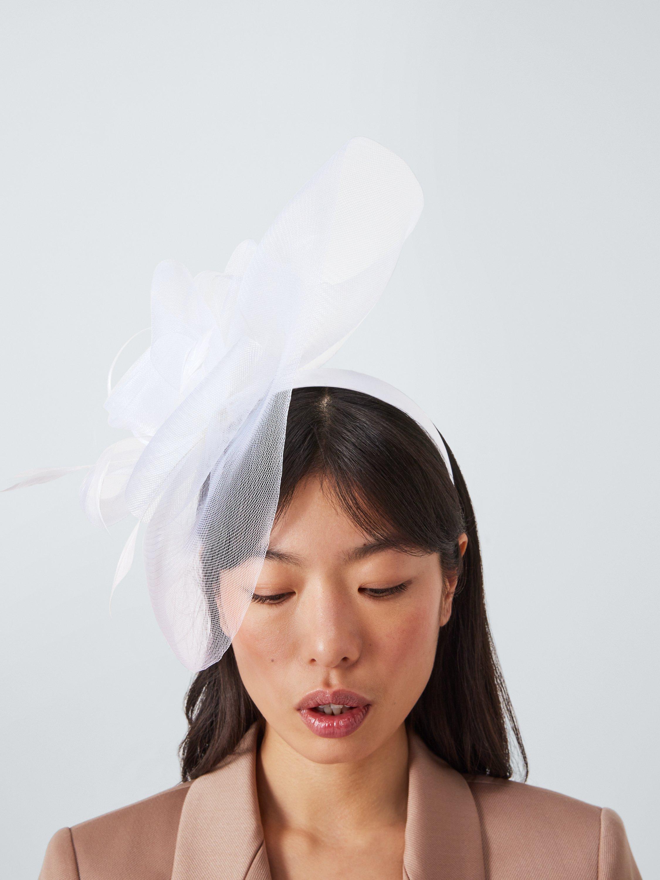 Product image 4 of 4, which shows John Lewis Rosie Fascinator, Ivory