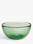 John Lewis Orangery Glass Serve Bowl, 15cm, Green
