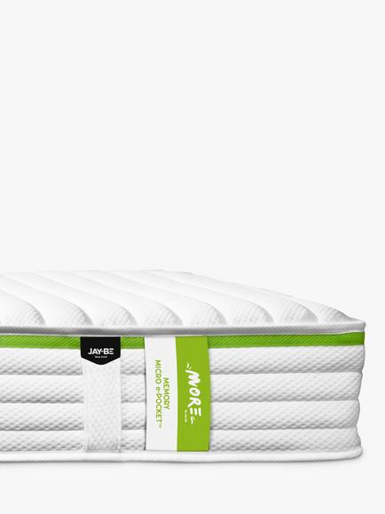 JAY-BE MORE Memory Micro E-Pocket Children's Mattress, Soft to Medium Tension, Single, White