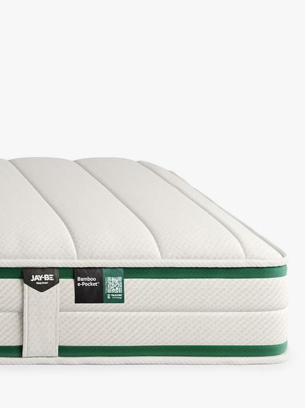 JAY-BE Bamboo E-Pocket Children's Mattress, Medium Tension, Single, White