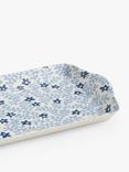 John Lewis ANYDAY Mila Floral Print Small Melamine Tray, Light Blue