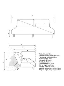 John Lewis ANYDAY Clapton Fixed Back Small Sofa Bed, Light Leg - view 2, Cambridge Natural