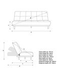 John Lewis Linear Medium 2 Seater Sofa Bed, Light Leg, Cream Boucle