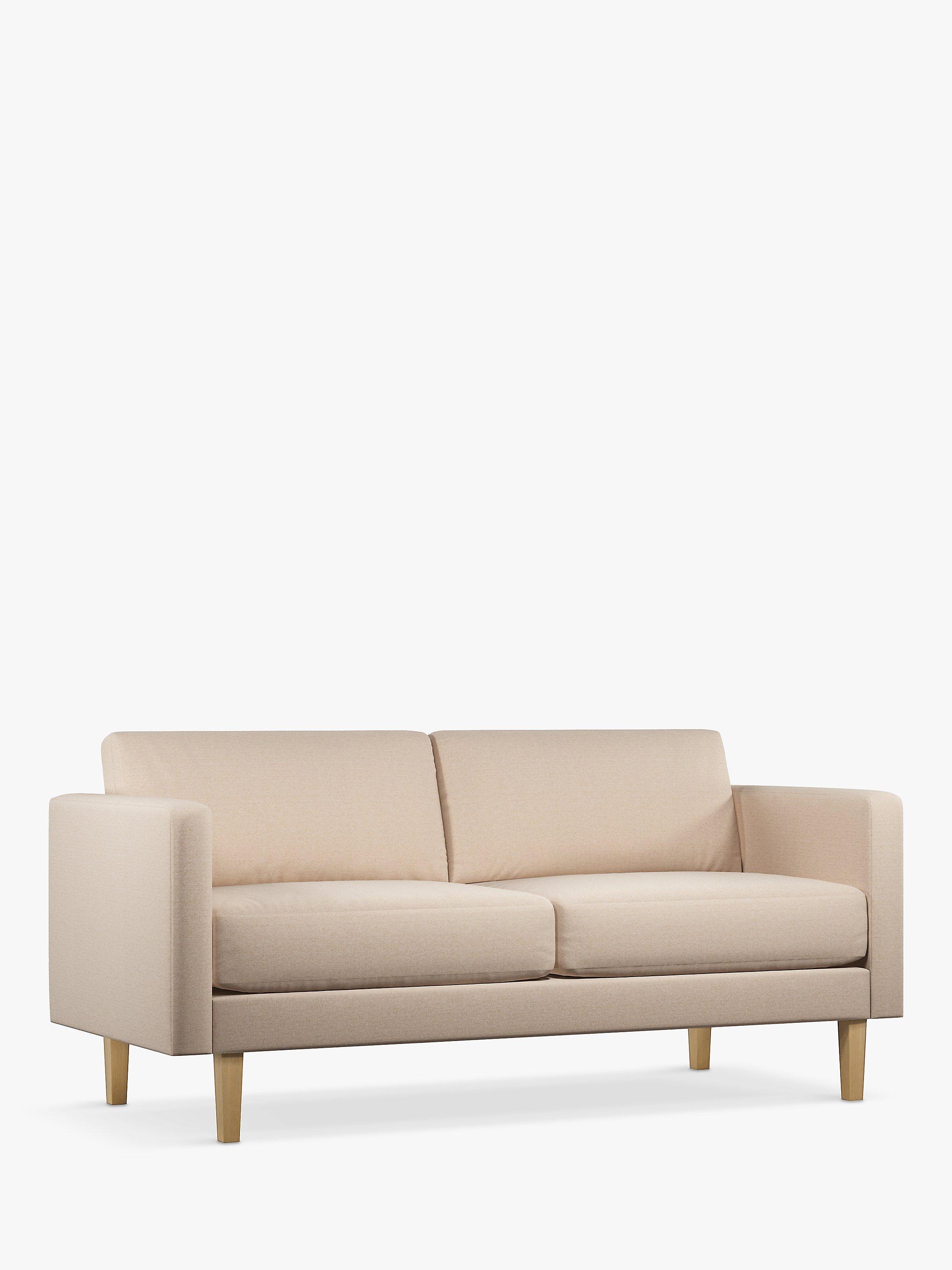 Eavis Range, John Lewis ANYDAY Eavis Large 3 Seater Sofa, Light Leg, Brushed Tweed Beige