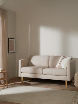 John Lewis ANYDAY Eavis Medium 2 Seater Sofa, Light Leg - view 2, Brushed Tweed Beige