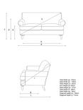 John Lewis ANYDAY Scroll II Small 2 Seater Sofa, Light Leg