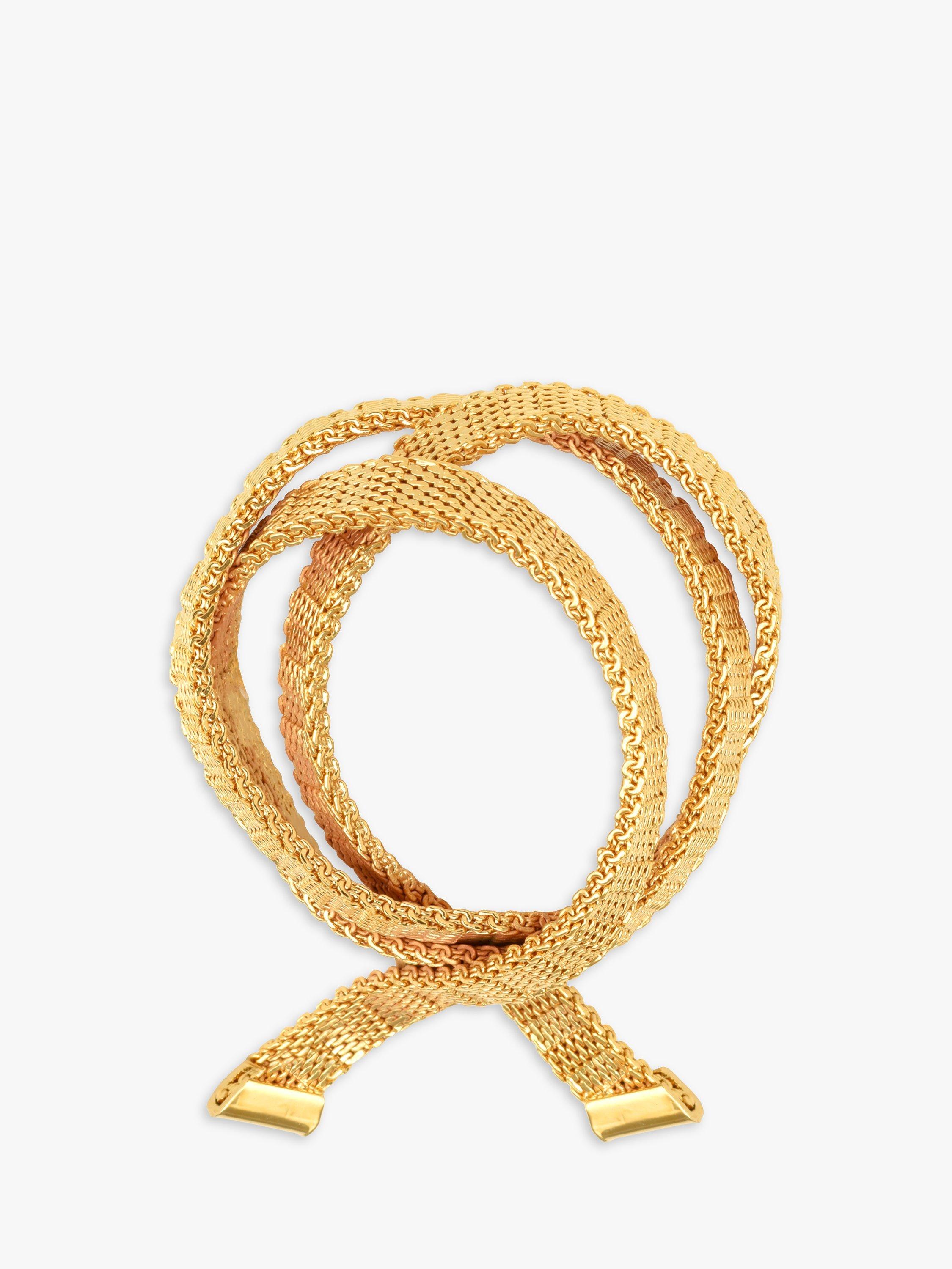 Product image 1 of 2, which shows Eclectica Pre-Loved 18ct Gold Plated Textured Knot Brooch, Dated Circa 1960s