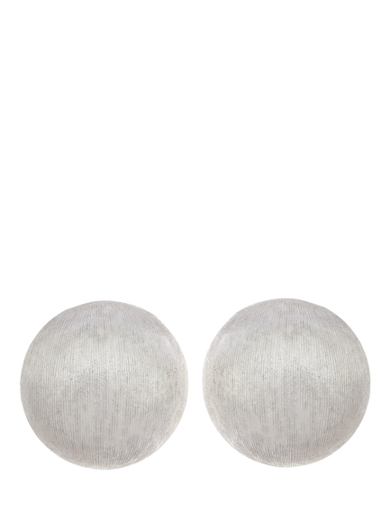 Eclectica Pre-Loved Round Rhodium Plated Clip-On Earrings, Dated Circa 1980s, Silver