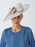 John Lewis Maggie Wide Brim Fabric Trim Hat, Almond