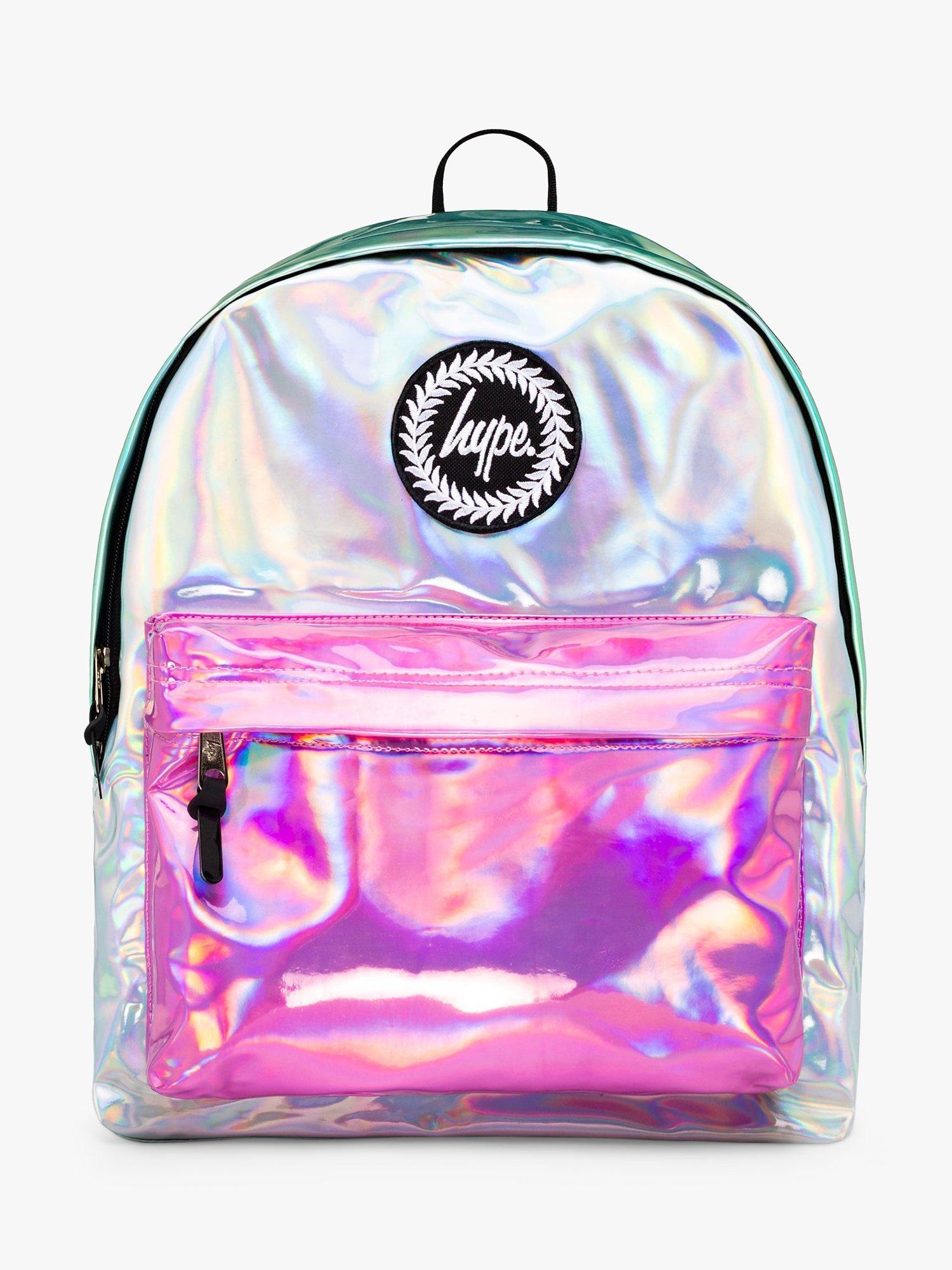 Hype Kids' Chrome Glow Backpack, Pink/Silver