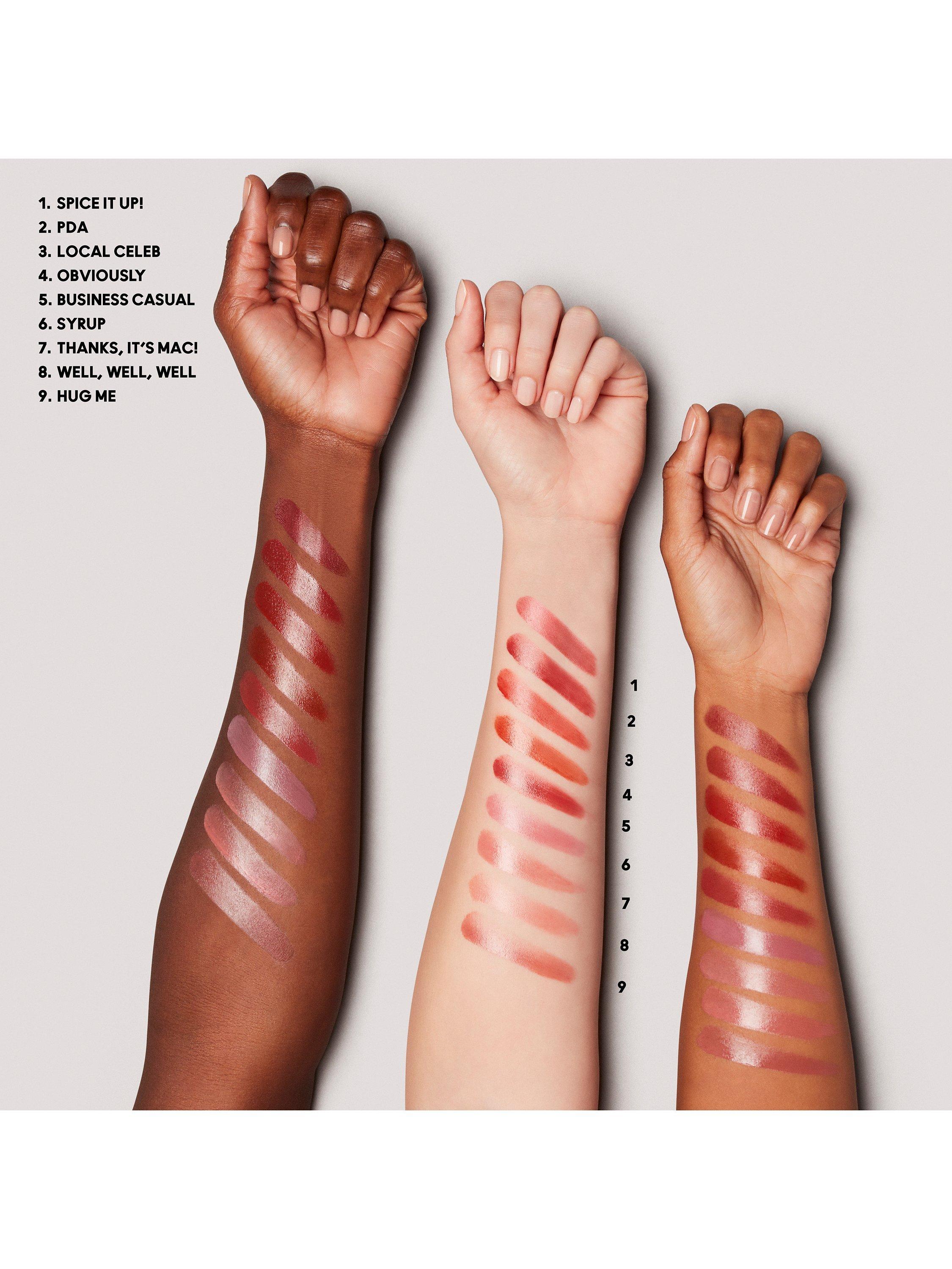 Product image 6 of 6, which shows MAC Lustreglass Sheer-Shine Lipstick, Obviously
