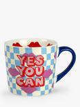 Eleanor Bowmer 'Yes You Can' Lips New Bone China Mug, 300ml, Multi